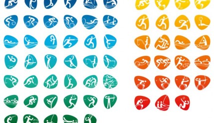 Os pictogramas das Olimpíadas de 2016