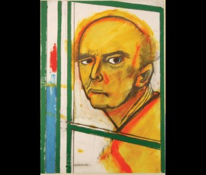Self-Portrait with Easel (Yellow and Green), 1996, óleo sobre tela, 46x35cm