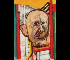 Self-Portrait (with Easel), 1998, óleo sobre tela, 35.5x25cm